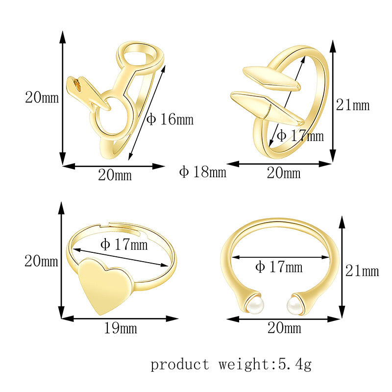 European And American Fashion Animal Shape Bunny Alloy Joint Ring