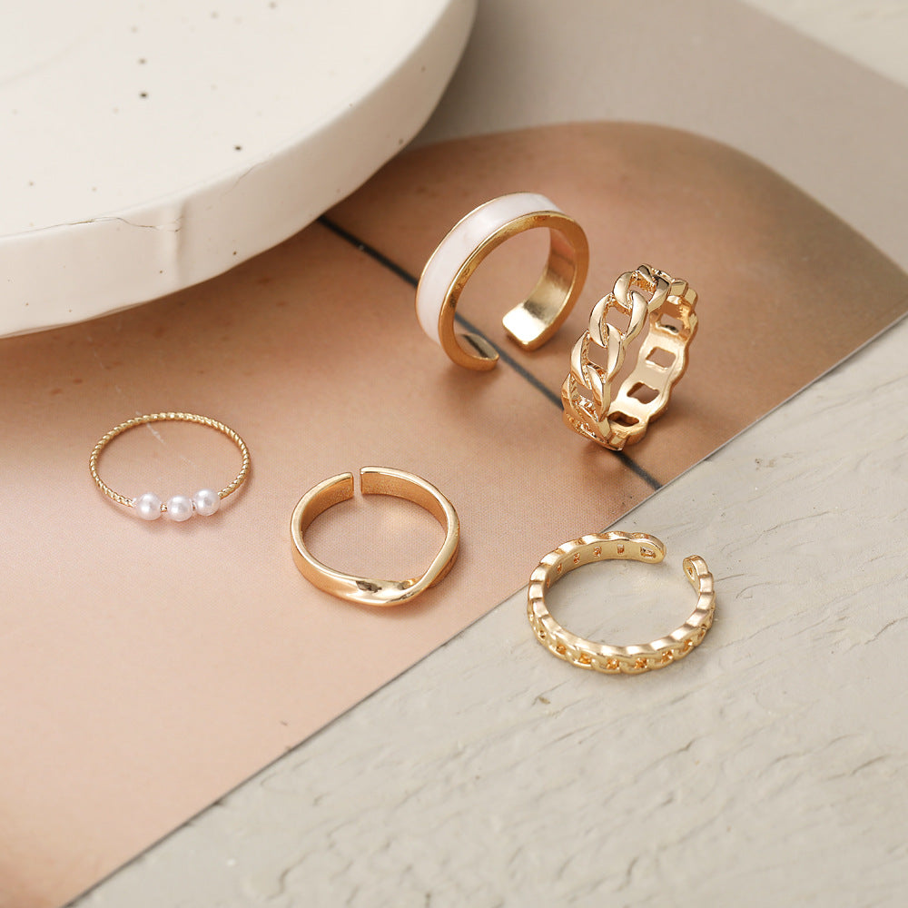 Fashion Metal Joint Ring Creative Retro