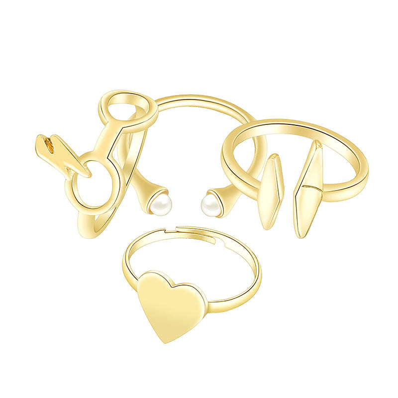 European And American Fashion Animal Shape Bunny Alloy Joint Ring