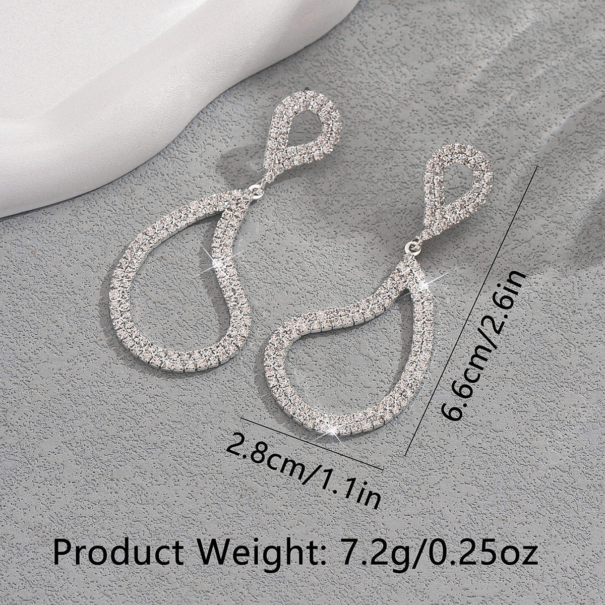 Geometric Fashion Full Diamond Earrings