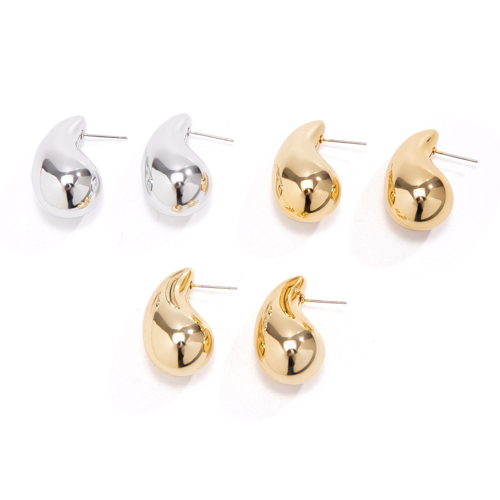 Vintage Comma Teardrop Punk Single Earrings