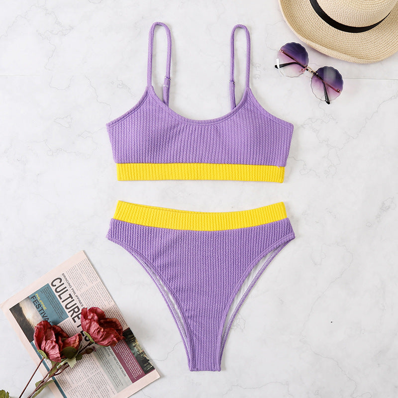 Women's Color Matching Bikini Swimsuit