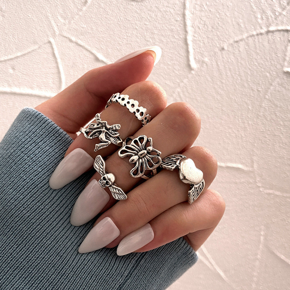 Fashion Metal Joint Ring Creative Retro