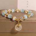 Women Blue Opal Pendant Light Luxury Bracelet