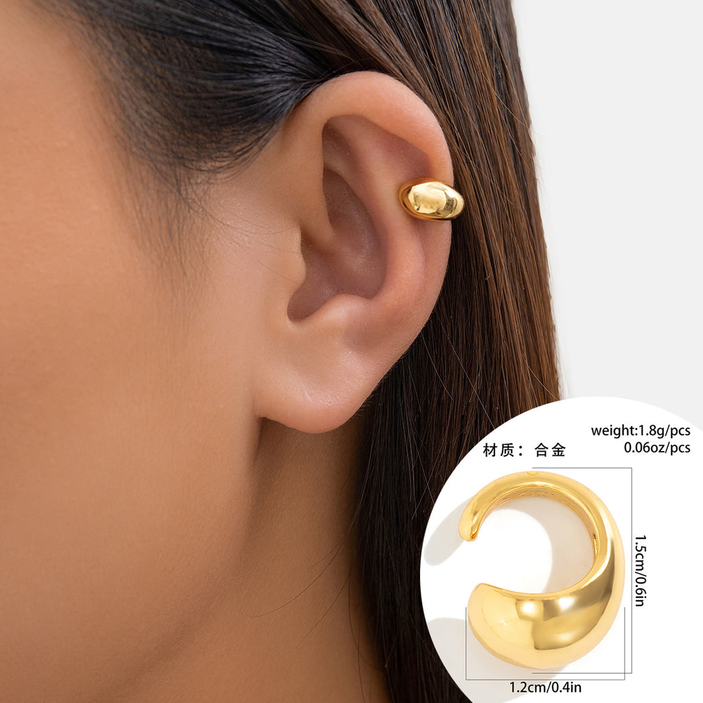 Vintage Comma Teardrop Punk Single Earrings