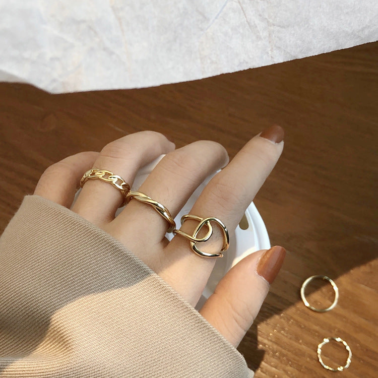 Fashion Metal Joint Ring Creative Retro
