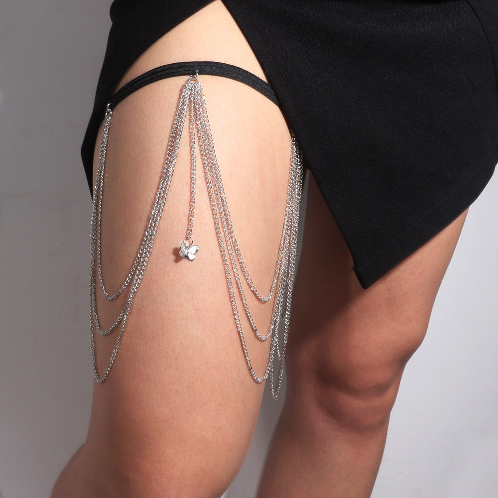 Female Boho Fashion Body Chain Multilayer Butterfly
