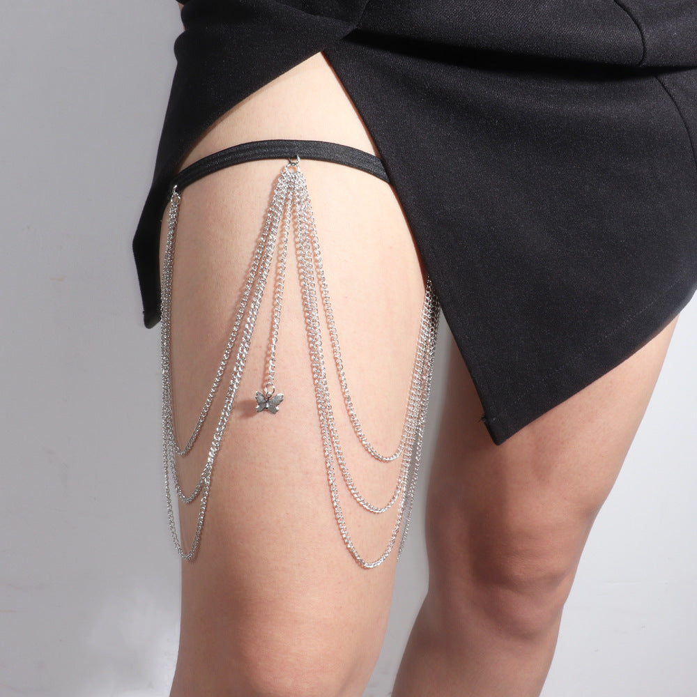 Female Boho Fashion Body Chain Multilayer Butterfly